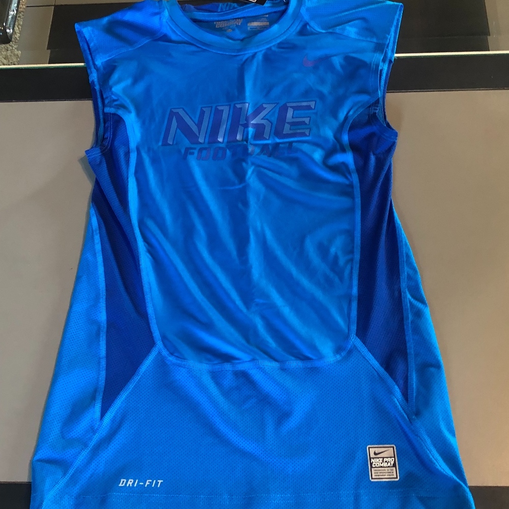 RARE 2014 NWT Nike Dri-Fit Pro Combat Sleeveless Compression Football Shirt sz M - Picture 1 of 6
